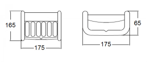 H120 SCREW TO WALL SOAP DISH